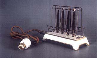 early light fitting plug with antque toaster